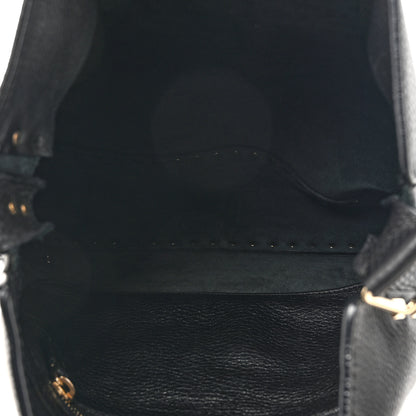 Valentino Garavani Pebbled Calfskin Small Rockstud Flip-Lock Messenger Bag Black 5 of 12