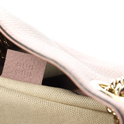 Gucci Pebbled Calfskin Medium Soho Chain Shoulder Bag Dark Cipria 9 of 11