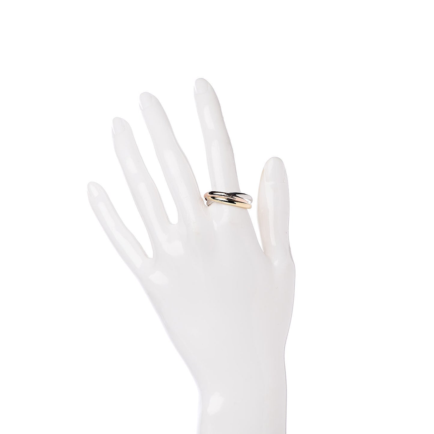 18K Pink Yellow White Gold Small Trinity Ring 63 10.25