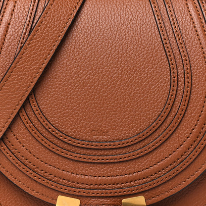 Chloe Grained Calfskin Small Marcie Saddle Bag Tan 9 of 11