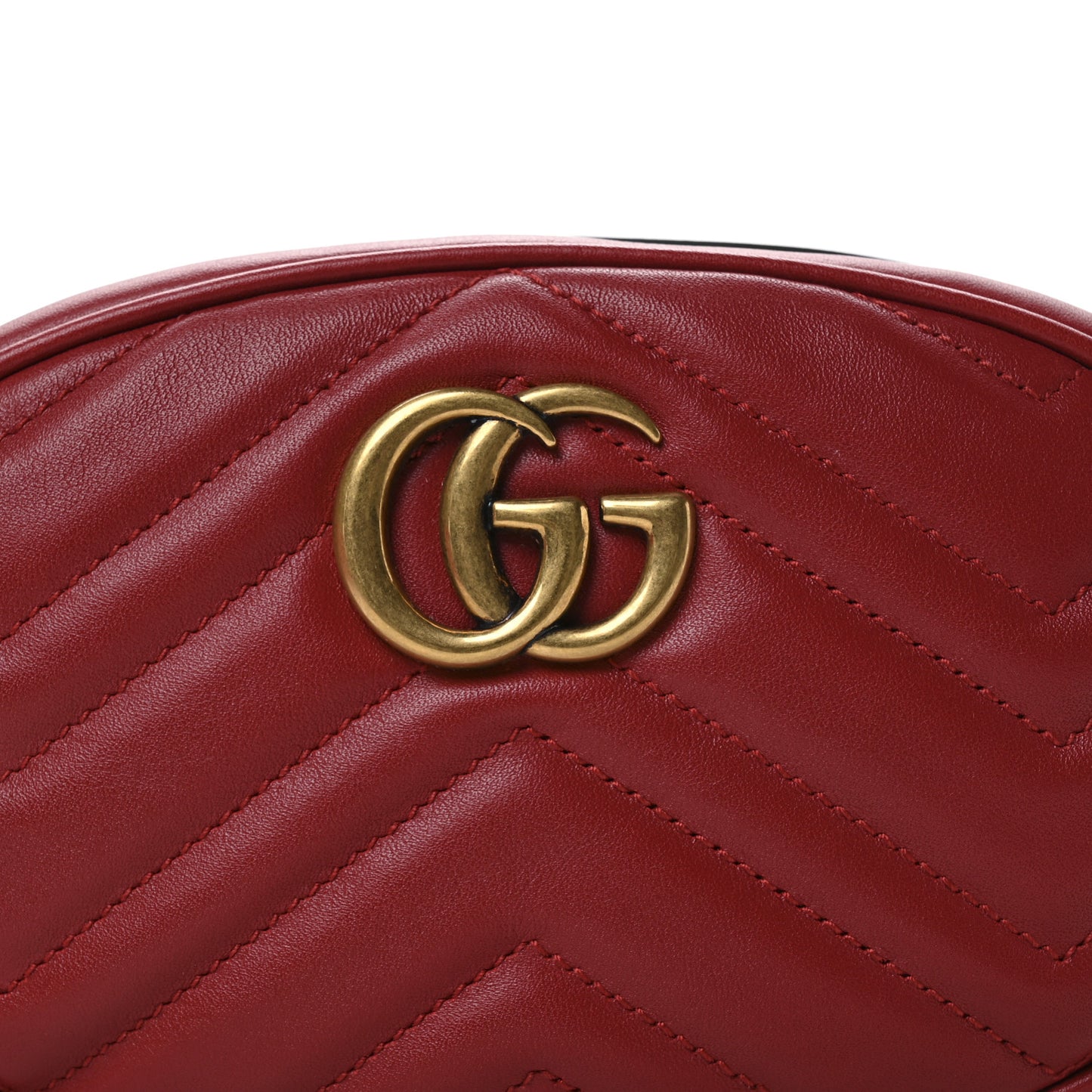 Calfskin Matelasse GG Marmont Belt Bag 85 34 Hibiscus Red