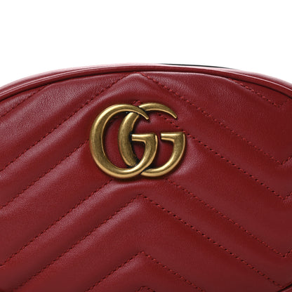 Gucci Calfskin Matelasse GG Marmont Belt Bag 85 34 Hibiscus Red 8 of 12