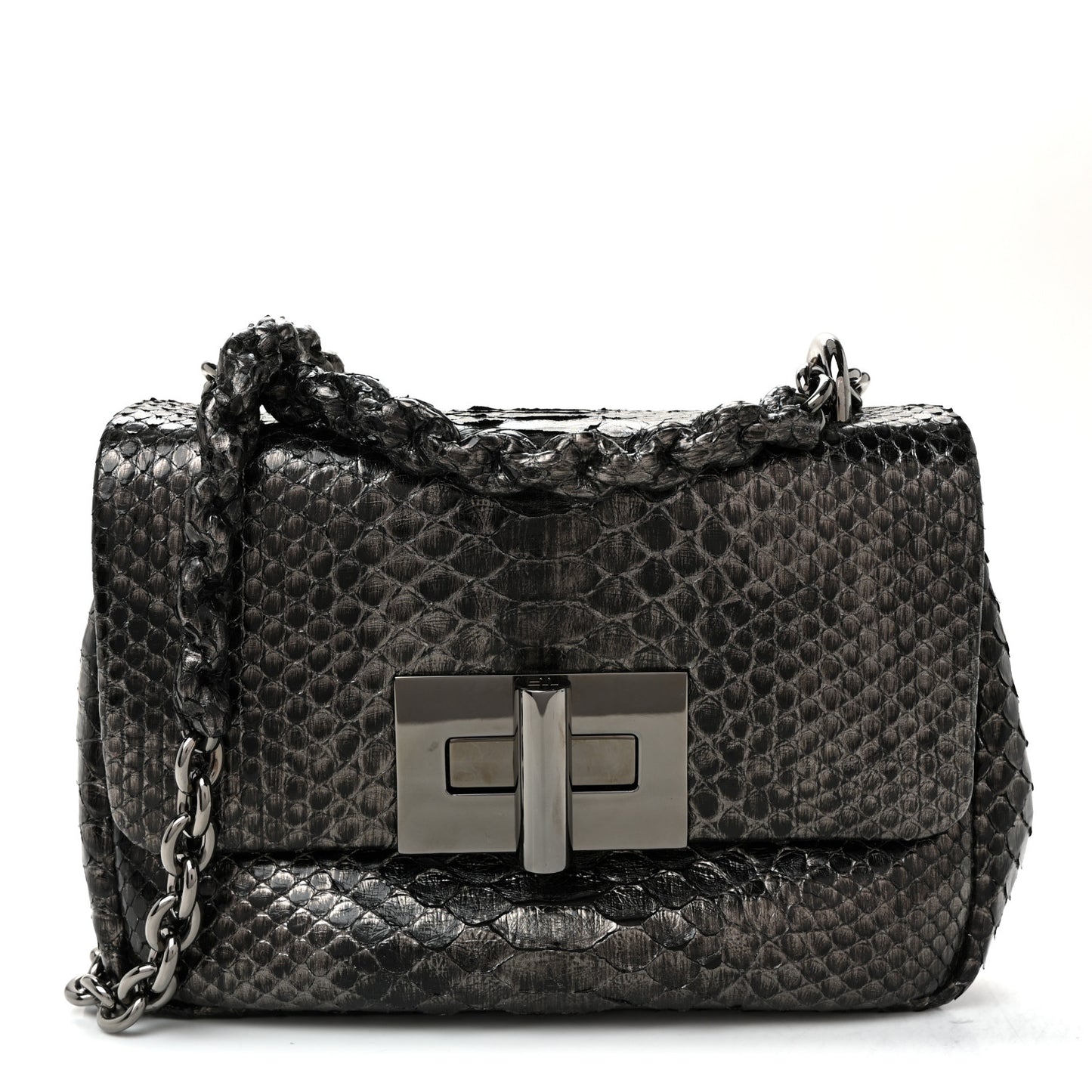 Snakeskin Natalia Shoulder Bag Black
