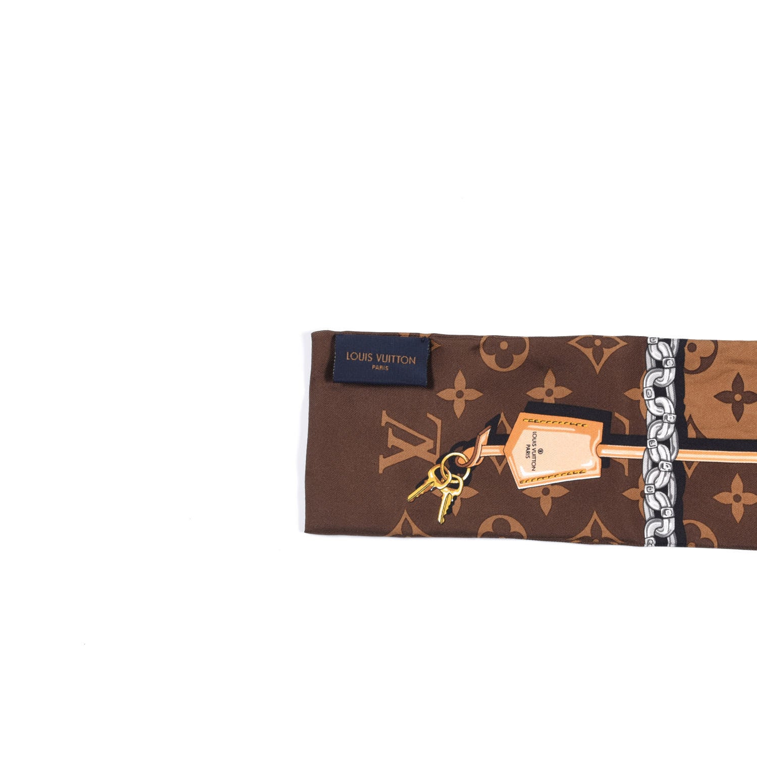 Louis Vuitton Silk Monogram Confidential Bandeau Brown 2 of 4
