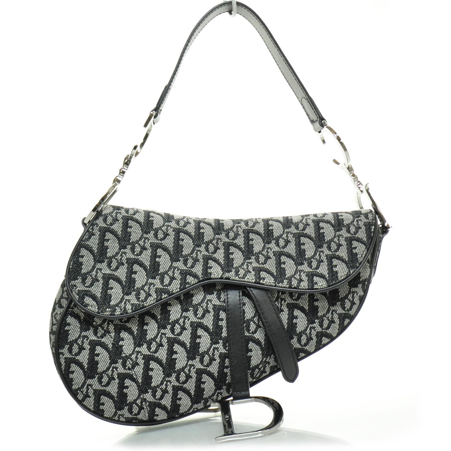 Christian Dior Monogram Saddle Bag Black 1 of 8