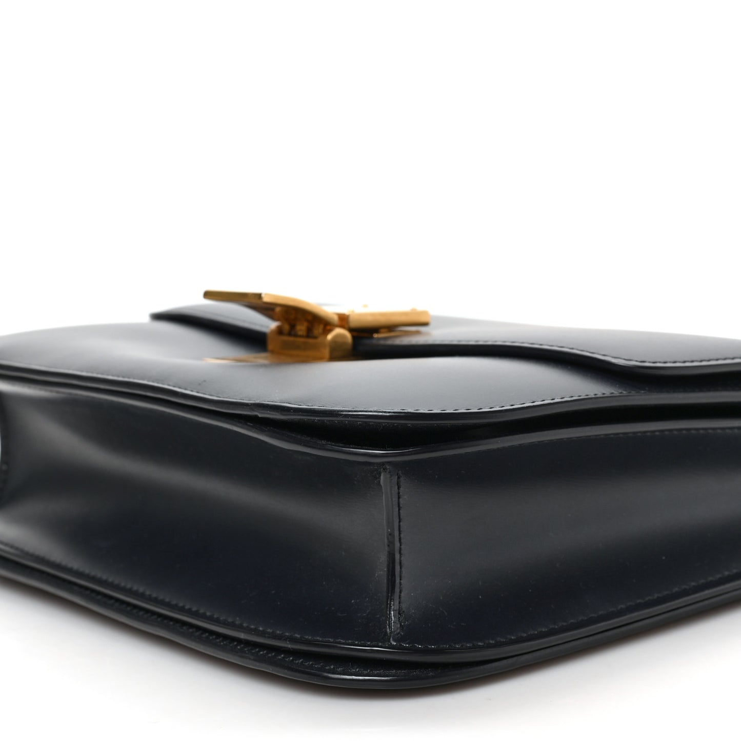 Box Calfskin Medium Classic Box Flap Bag Navy