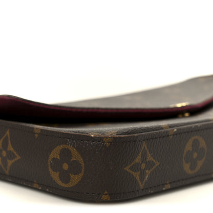 Louis Vuitton Monogram Pochette Felicie Chain Wallet Fuchsia 14 of 15