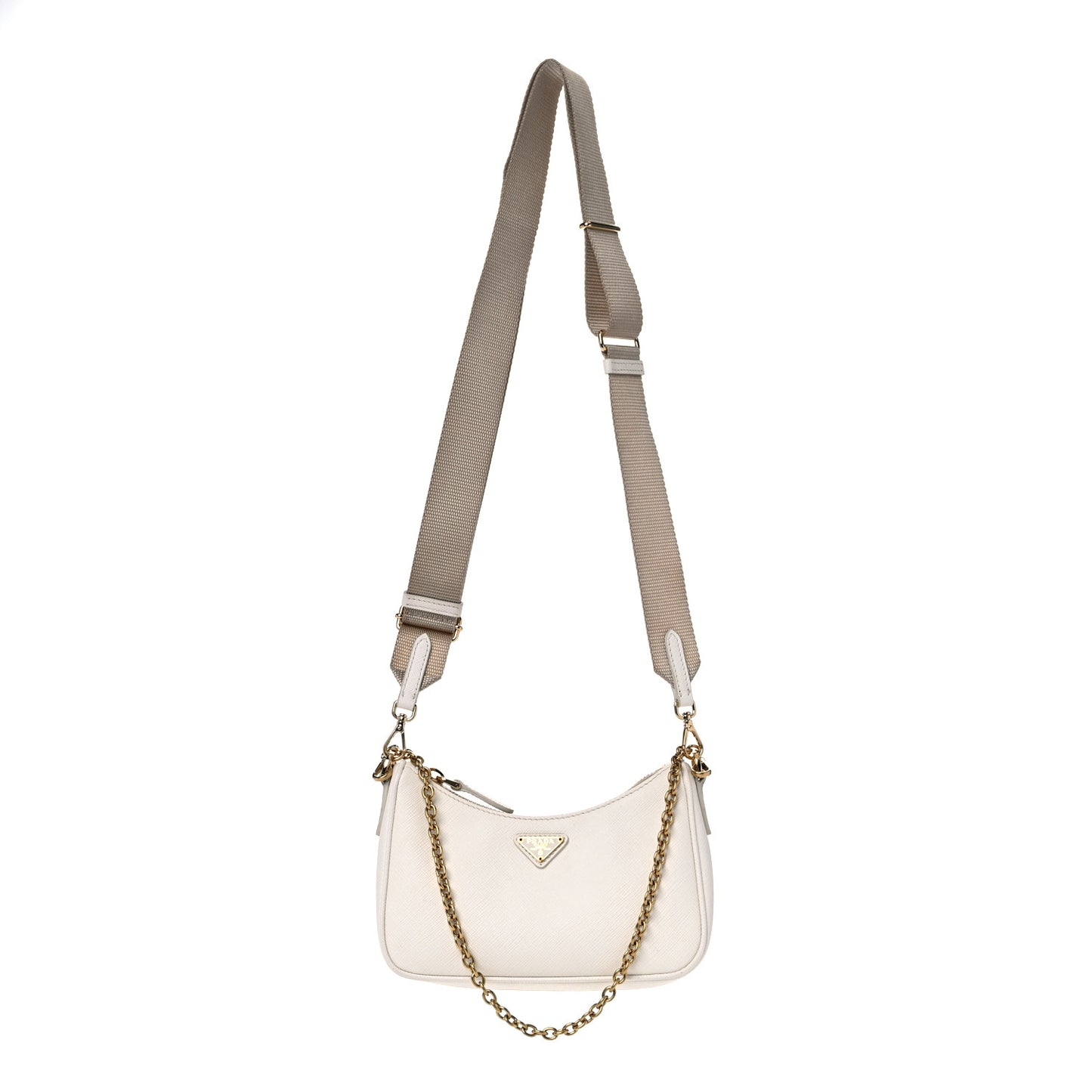 Saffiano Re-Edition 2005 Shoulder Bag White