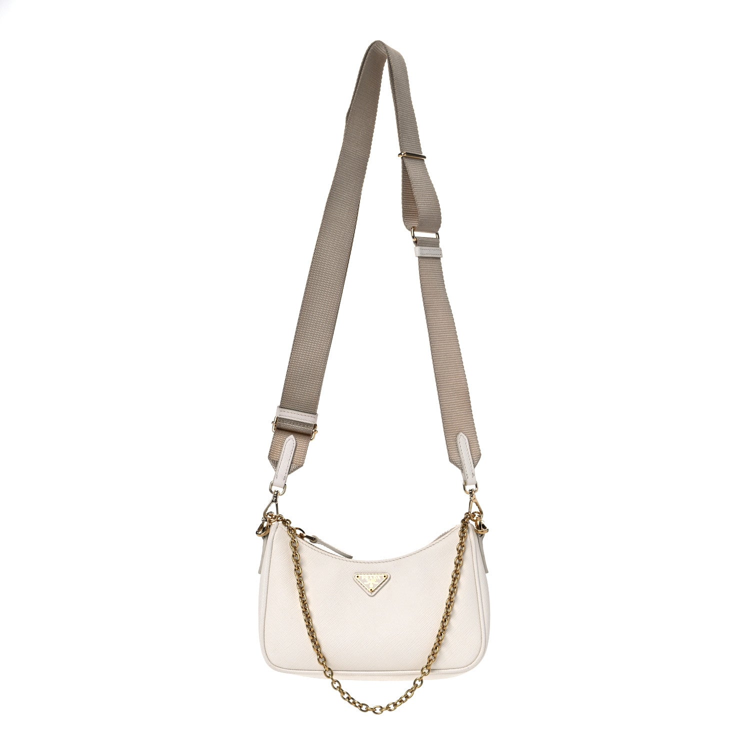 Prada Saffiano Re-Edition 2005 Shoulder Bag White 1 of 9