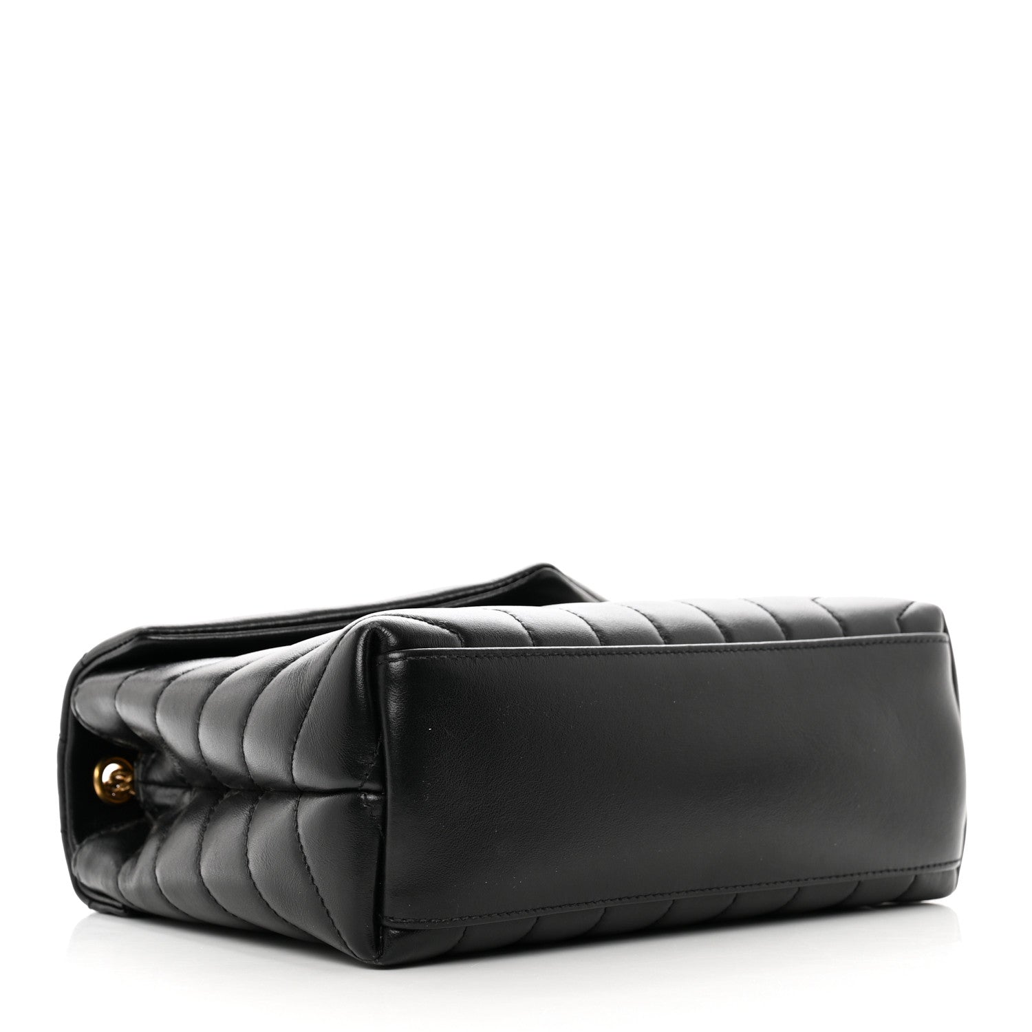 Saint Laurent Calfskin Y Quilted Monogram Small Loulou Chain Satchel Black 4 of 11