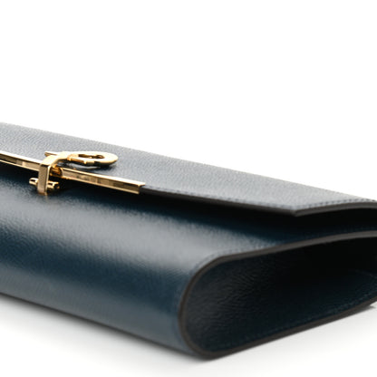 Salvatore Ferragamo Hammered Calfskin Gancio Shoulder Bag Mezcal Teal 9 of 10