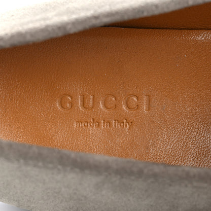 Gucci Suede Horsebit Womens Jordaan Loafers 38.5 New Fango 8 of 12