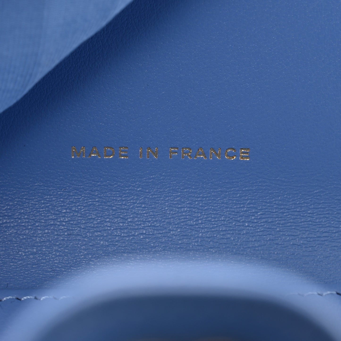 Caviar Quilted Compact Flap Wallet Blue