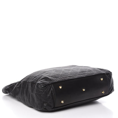 Christian Dior Lambskin Cannage Dior Soft Shopping Tote Black 4 of 18