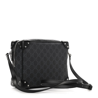 Gucci GG Supreme Monogram Selleria Calfskin Square Messenger Bag Black 3 of 10