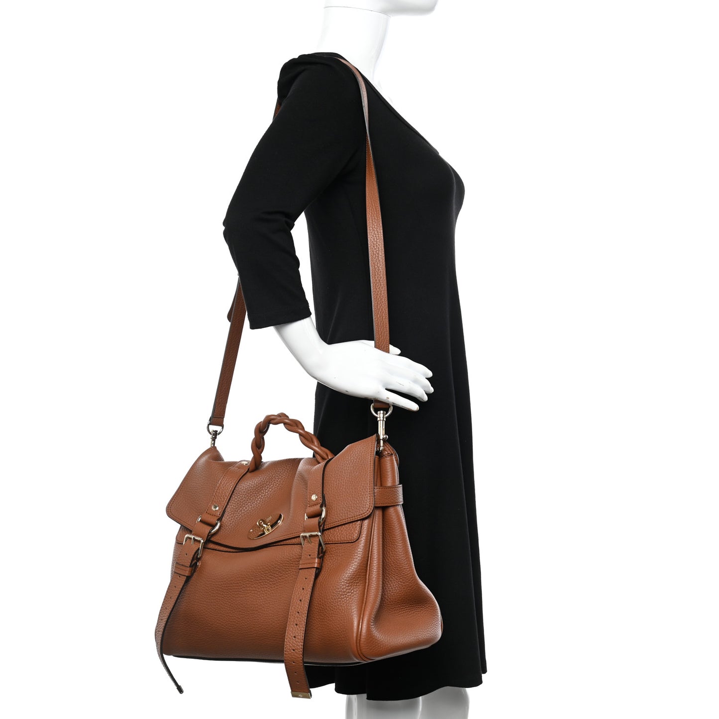 Heavy Grain Oversized Alexa Chestnut