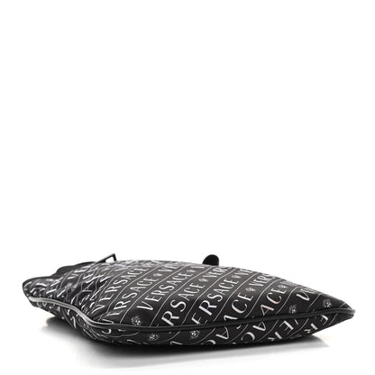 Versace Nylon Logo Crossbody Bag Black White 4 of 11