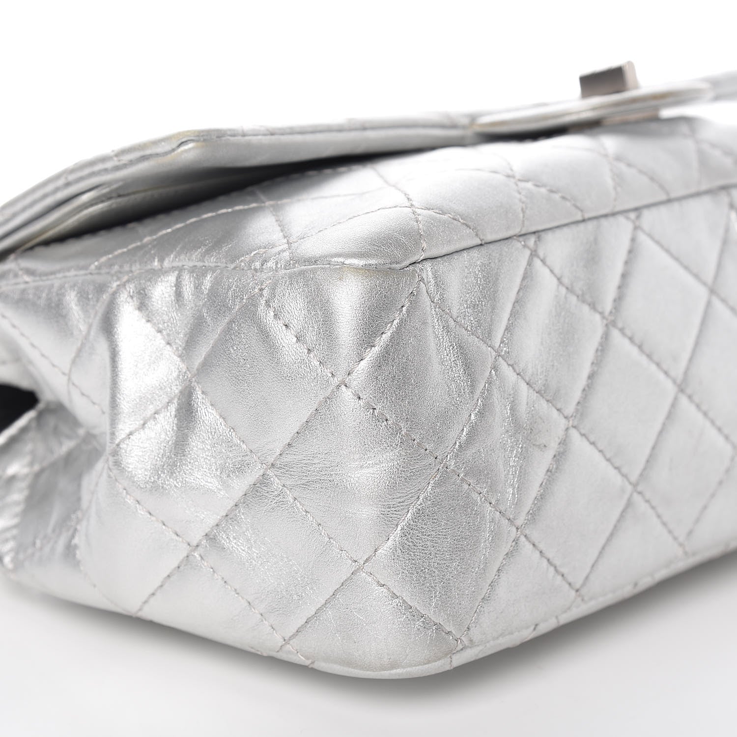 Chanel Metallic Lambskin Quilted 2.55 Reissue 227 Flap Silver 6 of 10
