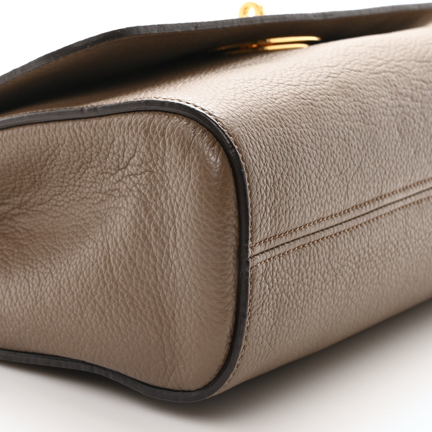 Small Classic Grain Calfskin Medium Lily Flap Clay