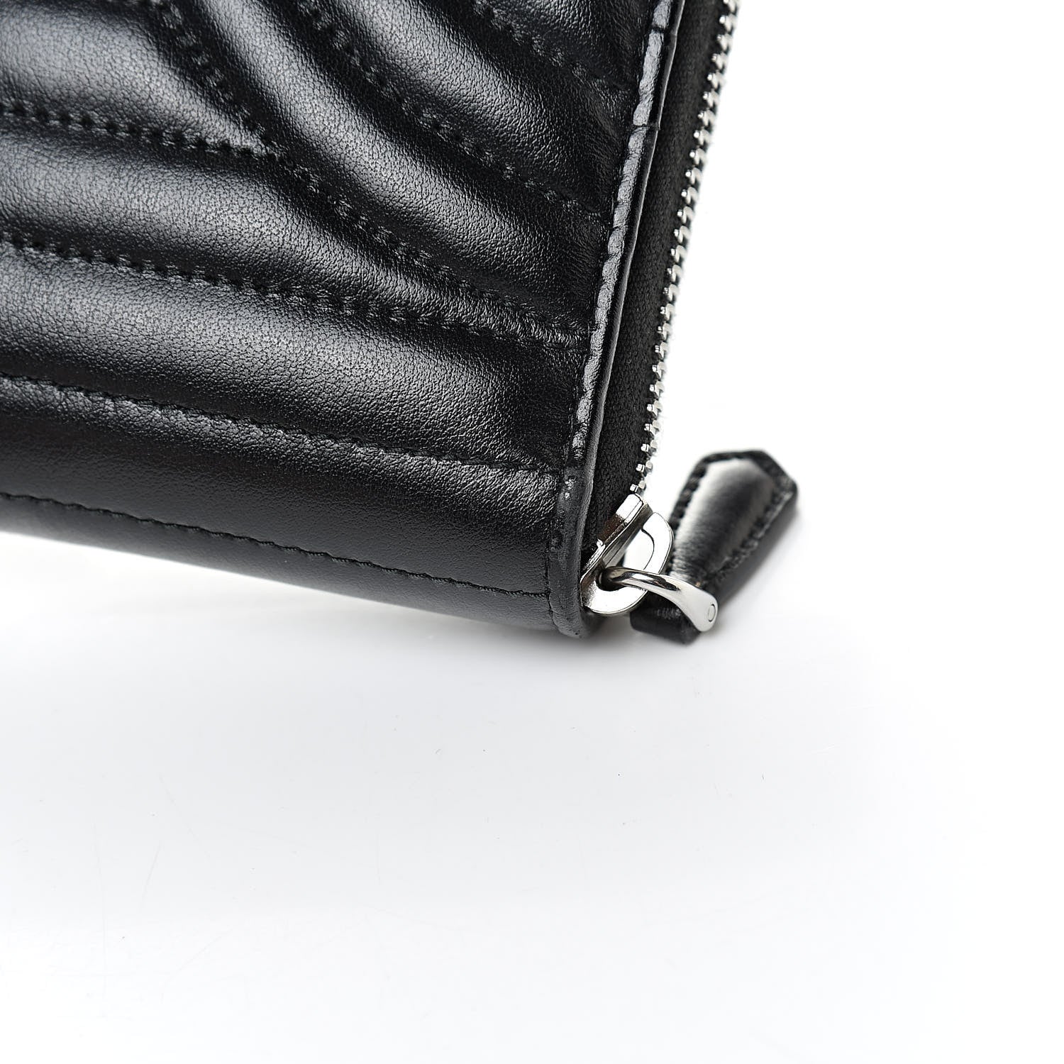 Prada Soft Calfskin Diagramme Zip Around Wallet Black 9 of 11