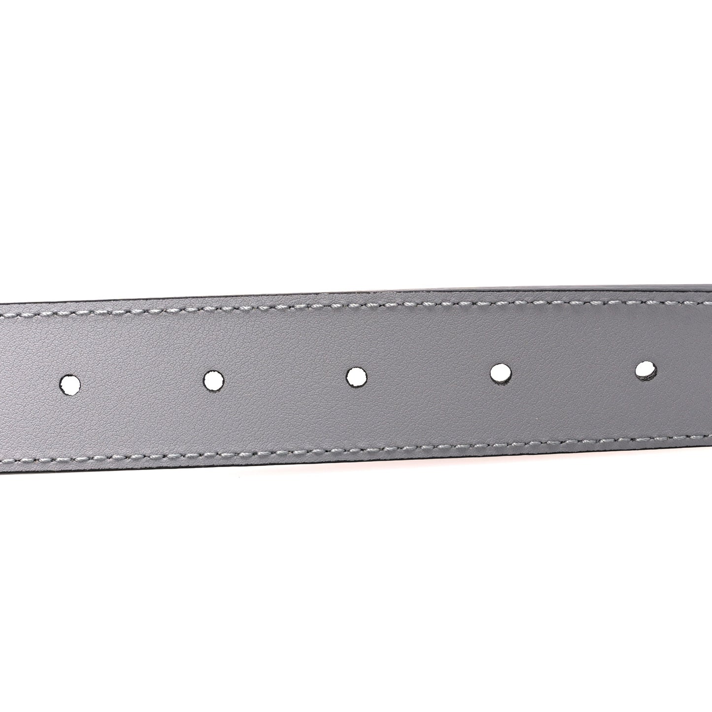 Azalea Calfskin Enamel Monochrome Double G 30mm Belt 80 32 Deep Grey