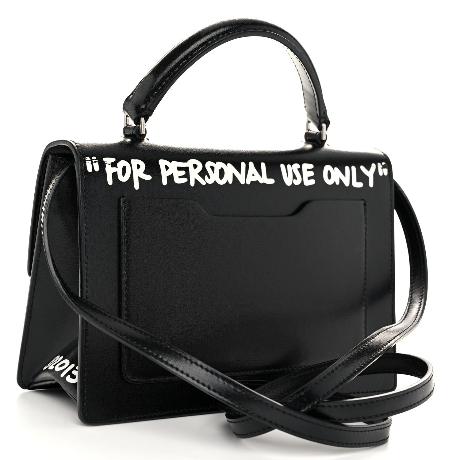 Off-White Calfskin Salary Jitney 1.4 Shoulder Bag Black 3 of 15