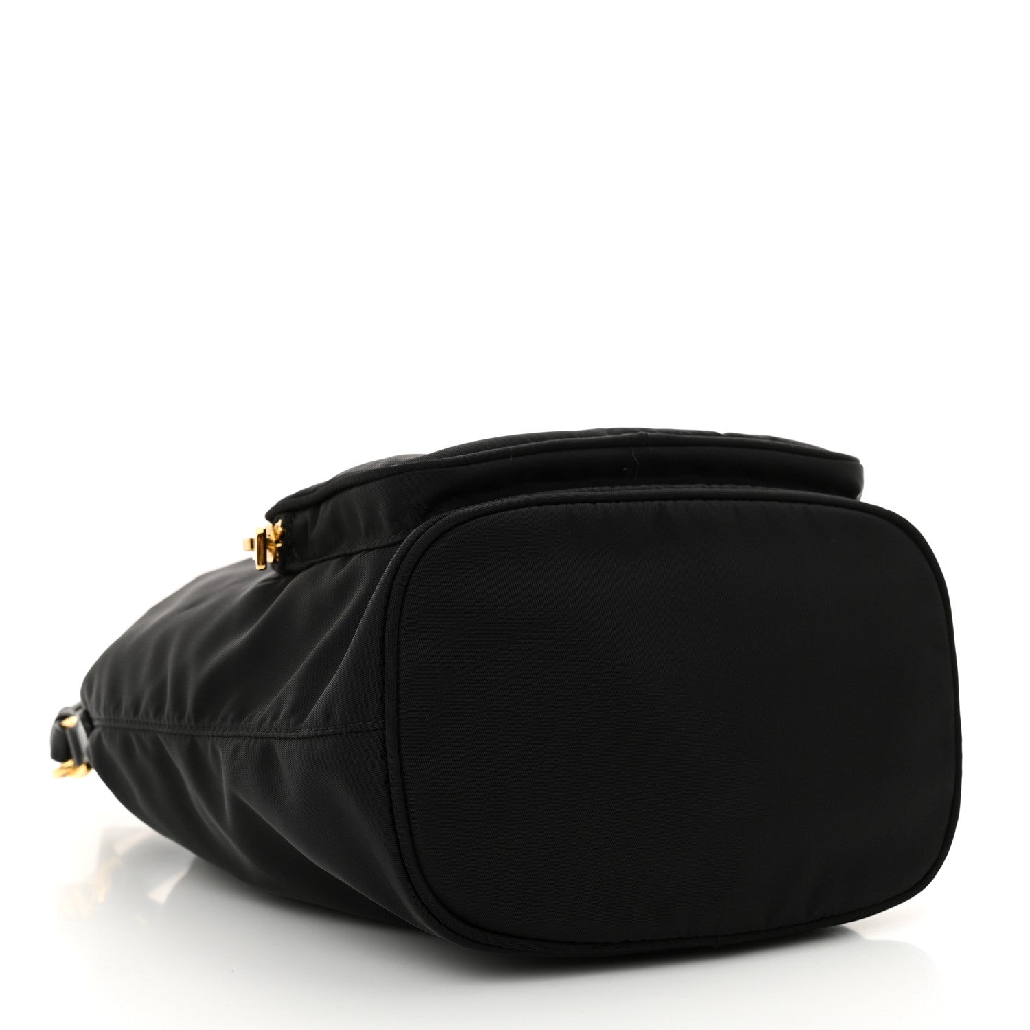 Prada Nylon Vela Saffiano Mini Bucket Crossbody Bag Black 4 of 10