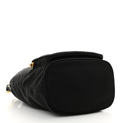 Prada Nylon Vela Saffiano Mini Bucket Crossbody Bag Black 4 of 10