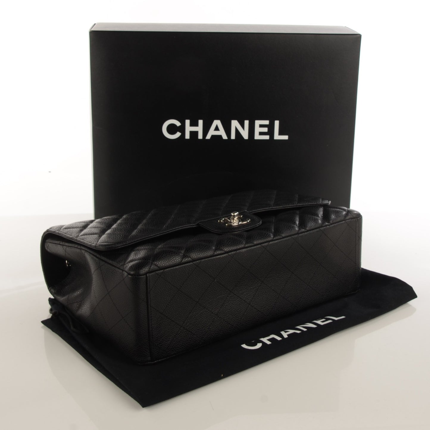 Caviar Quilted Maxi Single Flap Black