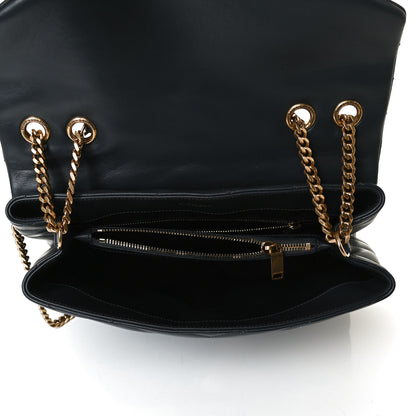 Saint Laurent Calfskin Y Quilted Monogram Medium Loulou Chain Satchel Storm 4 of 10