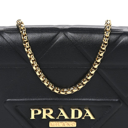 Prada Nappa Quilted Metal Patchwork Triangle Logo Card Holder With Strap 7 of 9