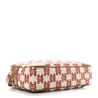Celine Triomphe Canvas Small Camera Bag Fox Red 4 of 10