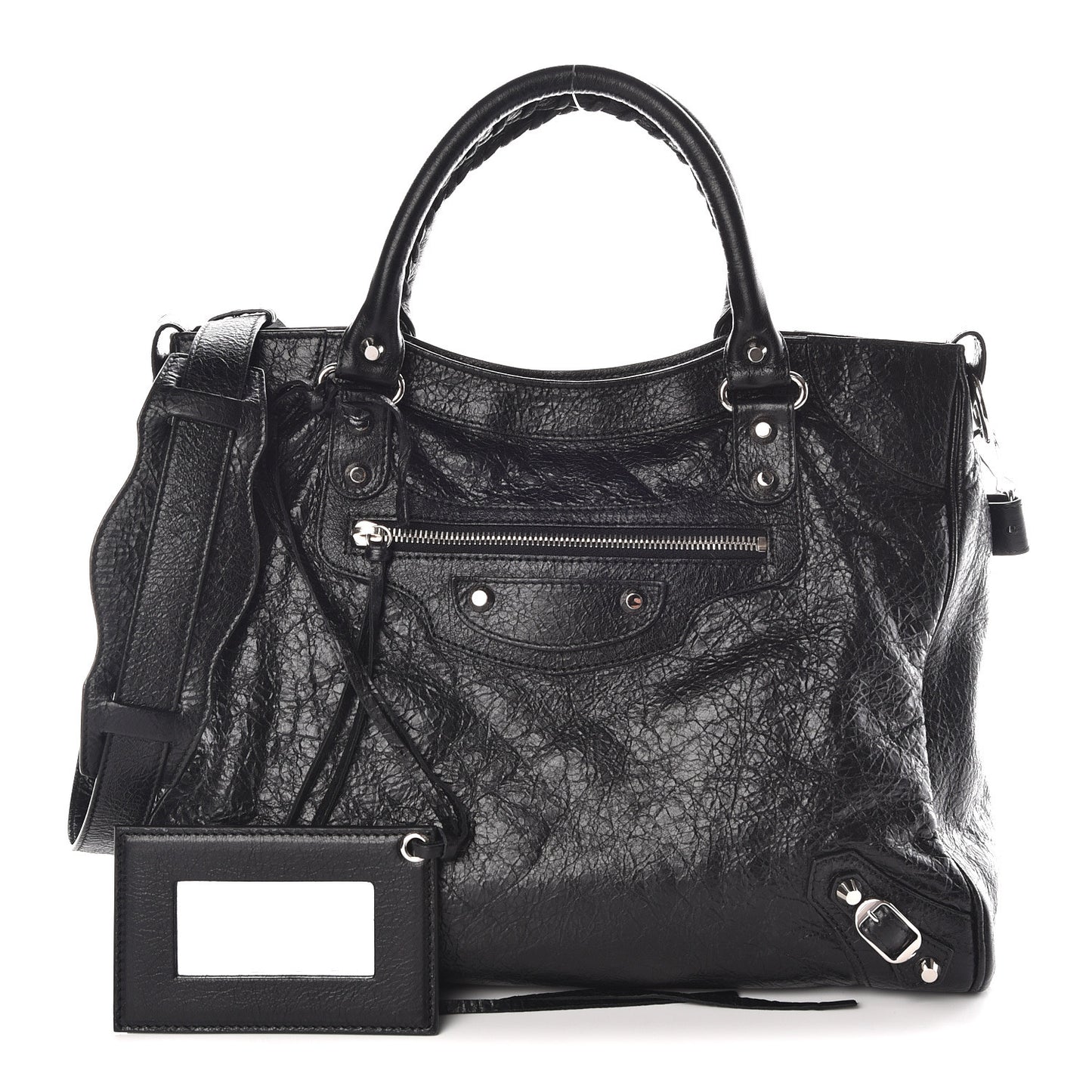 Agneau Classic Silver Hardware Velo Black