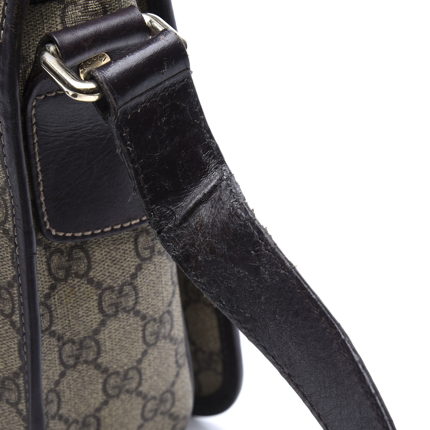 Gucci GG Plus Monogram Web Medium Flap Messenger Beige Dark Brown 9 of 11