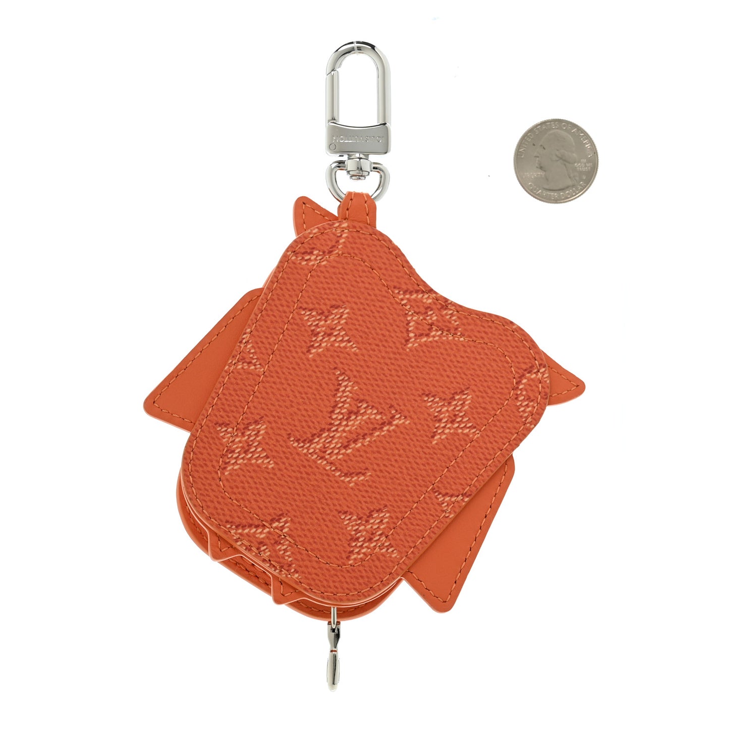 Monogram Owl Bag Charm Caramel