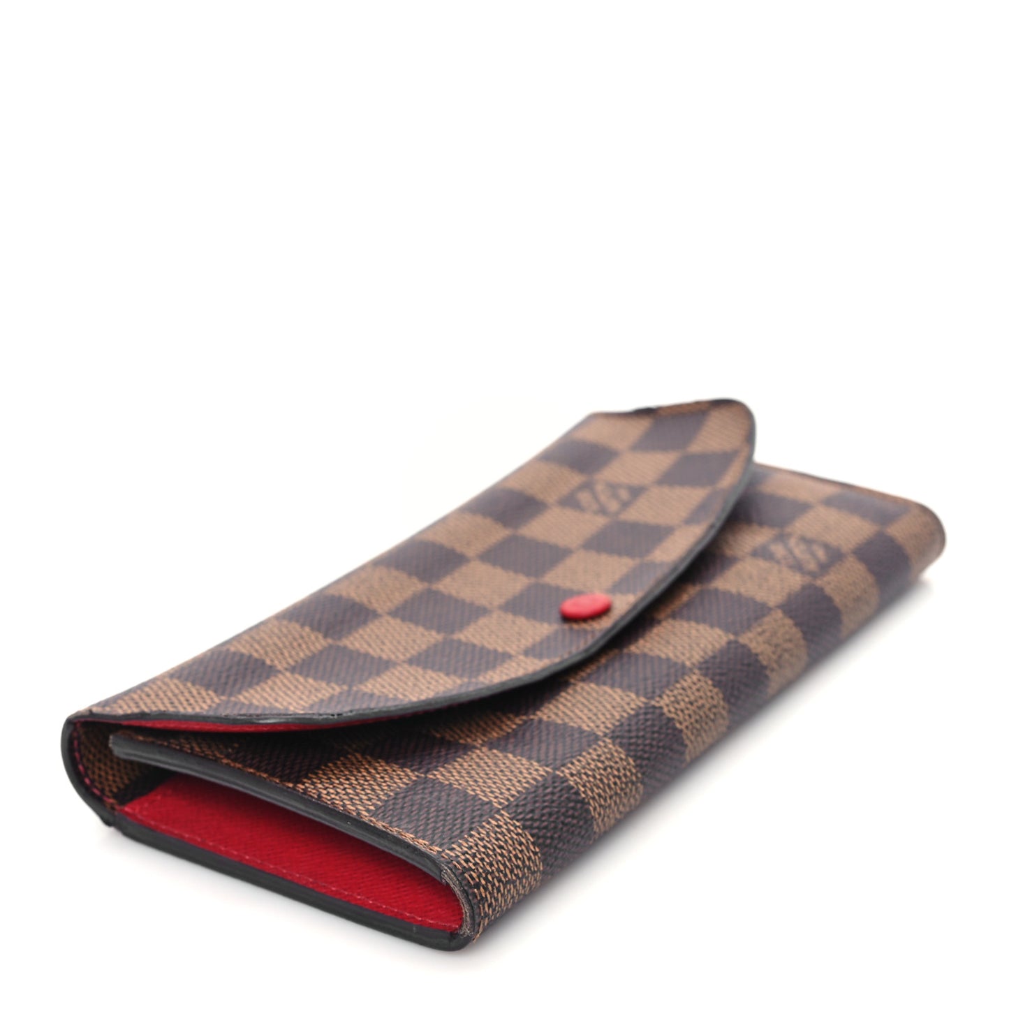 Damier Ebene Emilie Wallet Red