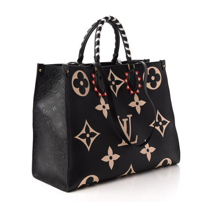 Louis Vuitton Empreinte Monogram Giant Crafty Onthego GM Black Creme 3 of 10