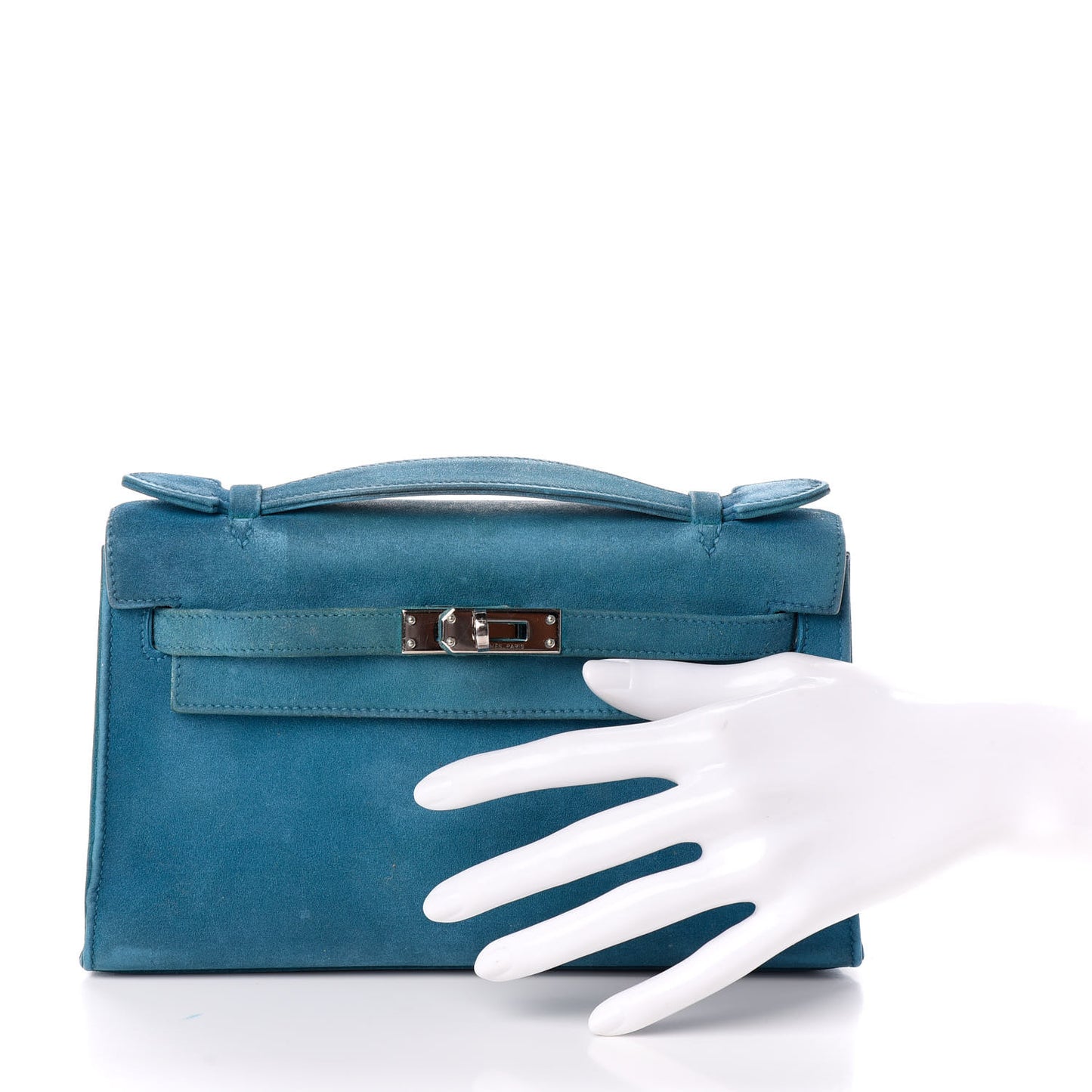 Veau Doblis Kelly Pochette Turquoise