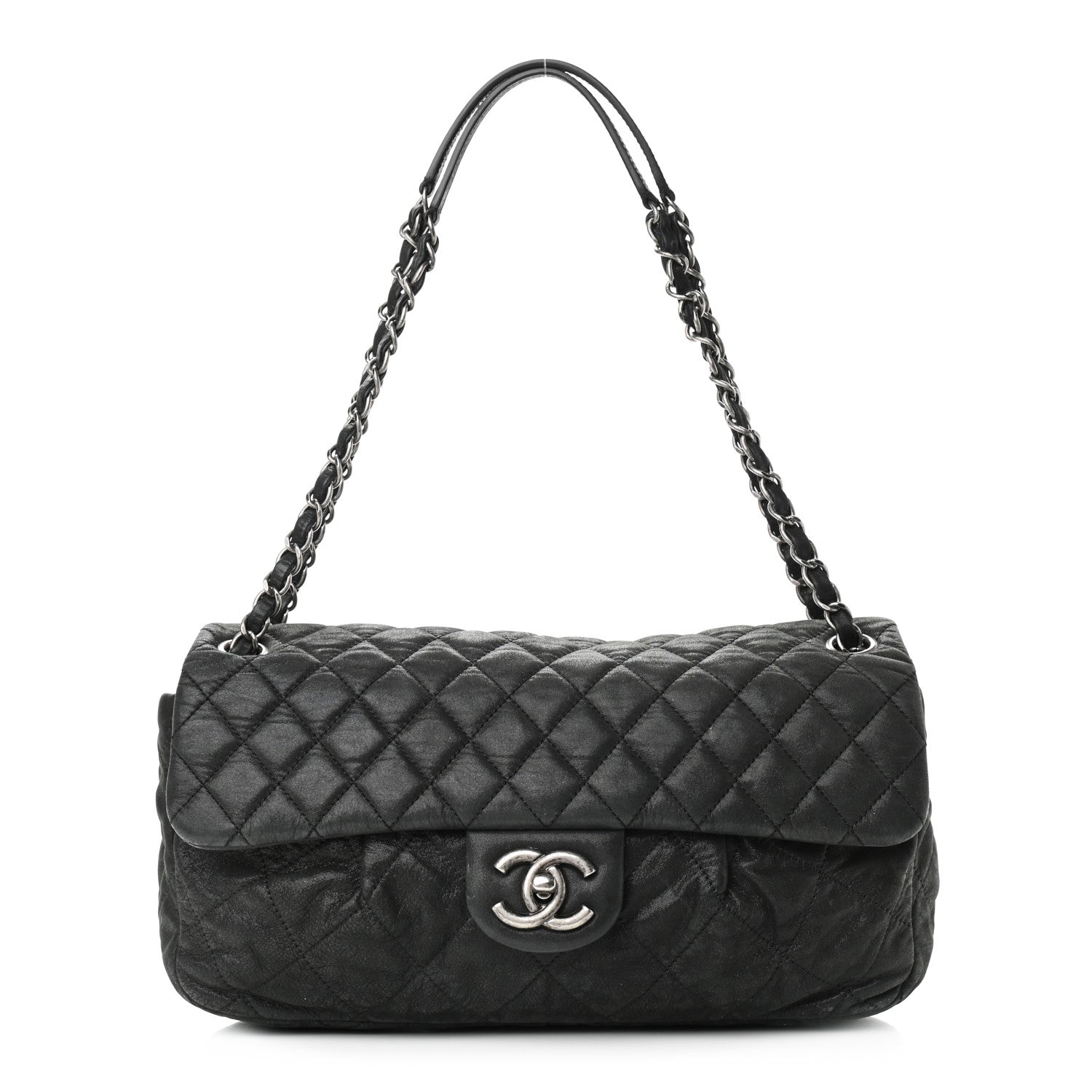 Chanel Iridescent Calfskin Large Chic Quilt Flap Black 1 of 11