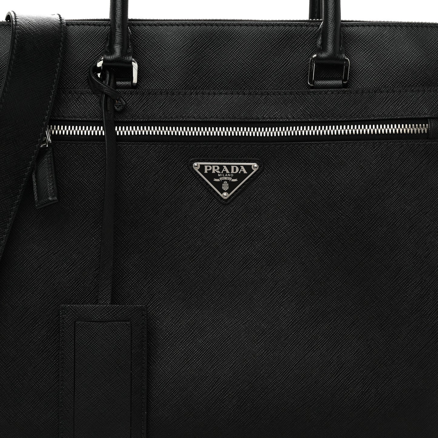 Saffiano Travel Briefcase Black