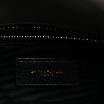 Saint Laurent Lambskin Quilted Toy Loulou Puffer Monogram Chain Satchel Storm 6 of 10