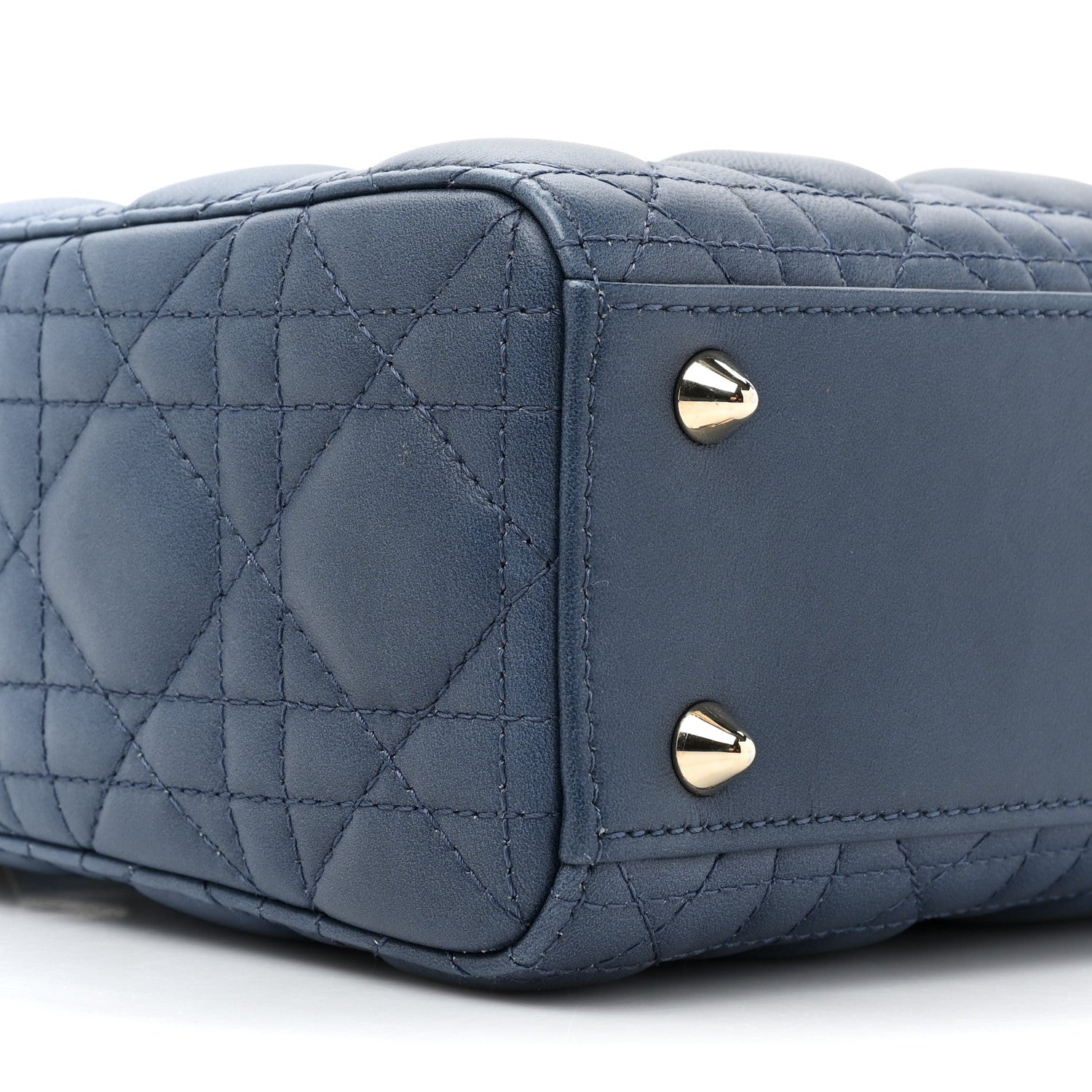 Christian Dior Lambskin Cannage Gradient Small My ABCDior Lady Dior Indigo Blue 9 of 12