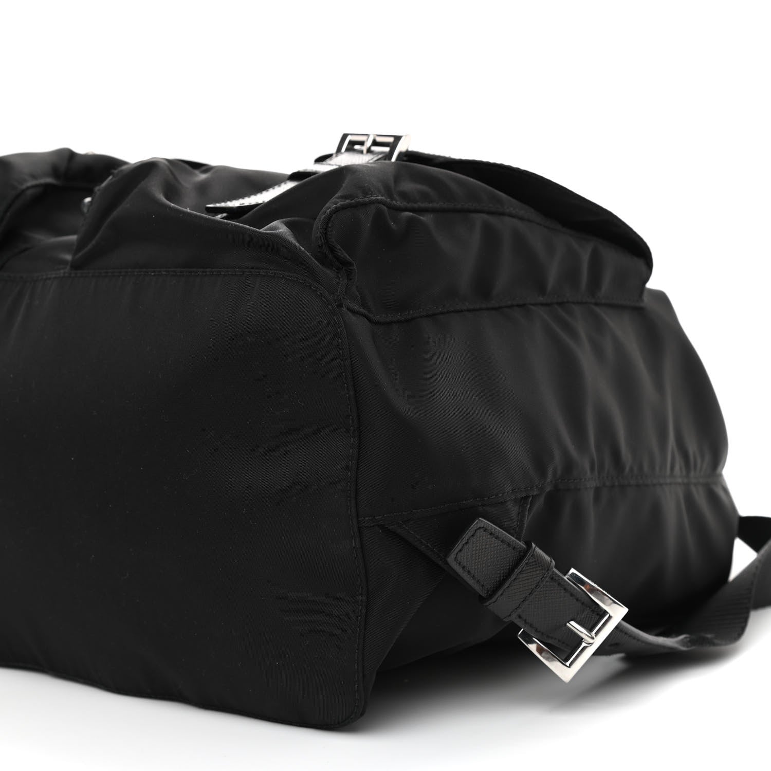 Prada Tessuto Nylon Saffiano Medium Backpack Black 9 of 9
