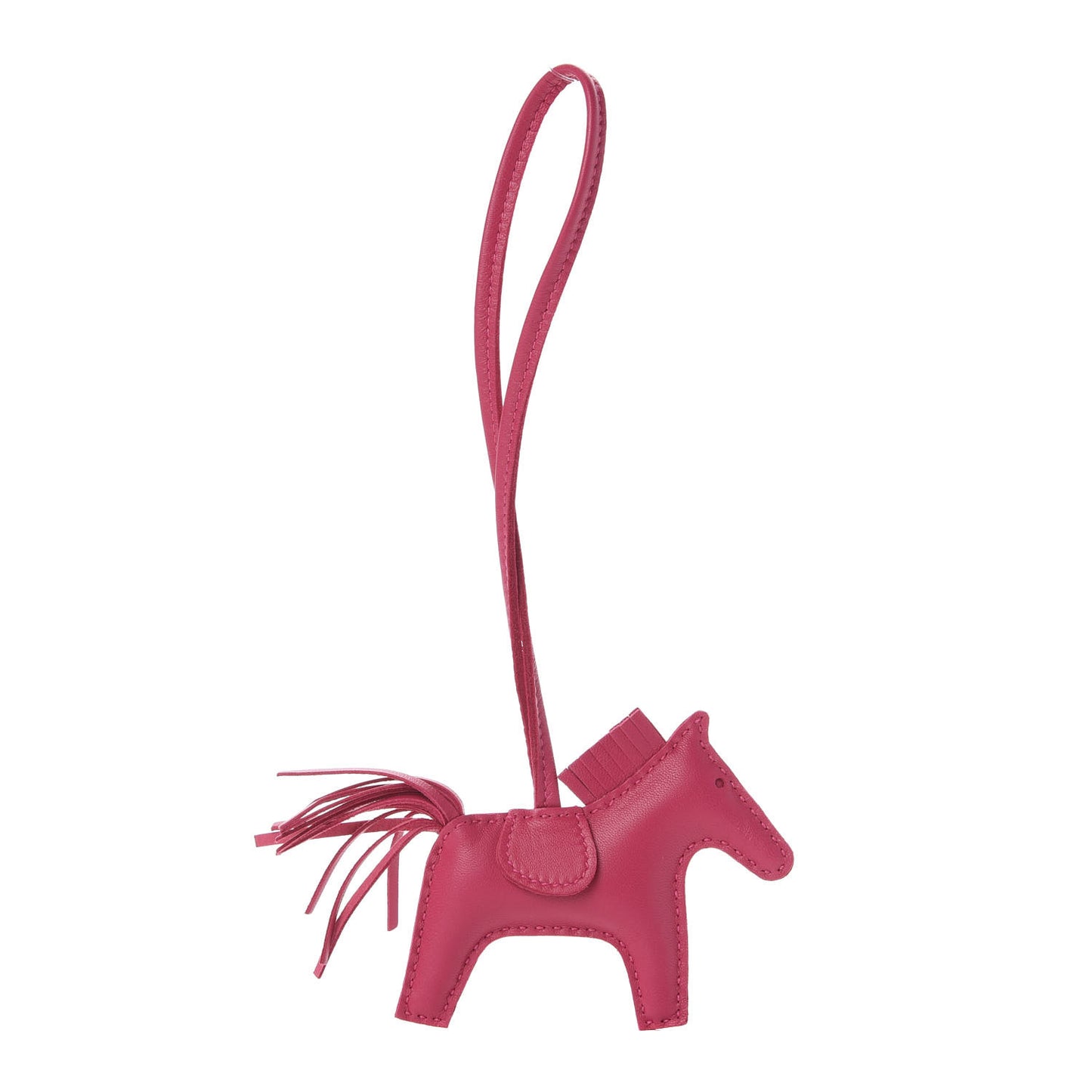 Milo Lambskin Grigri Rodeo Horse Bag Charm PM Rose Mexico