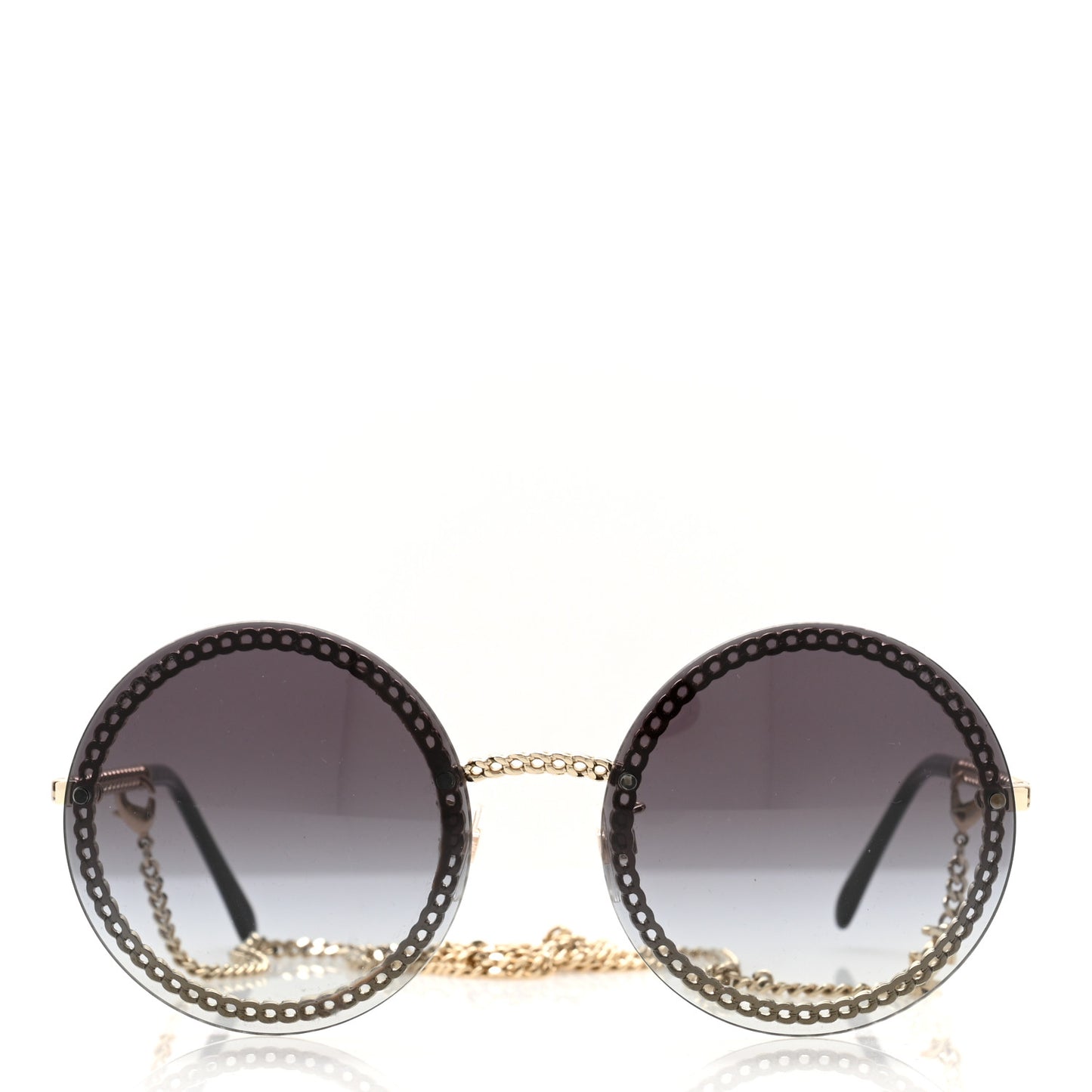 Round Chain Sunglasses 4245 Gold