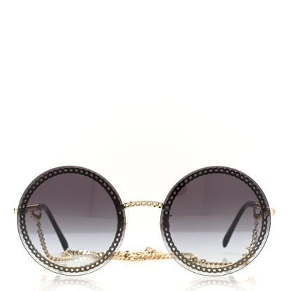 Chanel Round Chain Sunglasses 4245 Gold 2 of 9