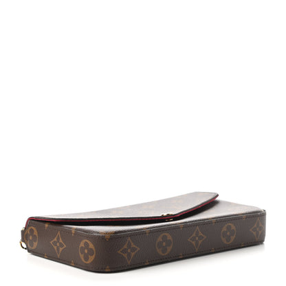 Louis Vuitton Monogram Pochette Felicie Chain Wallet Fuchsia 4 of 11