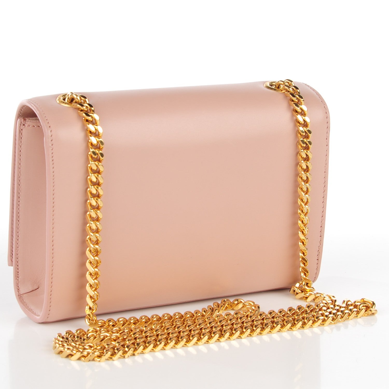 Saint Laurent Calfskin Small Classic Monogram Kate Tassel Satchel Pale Blush 3 of 11