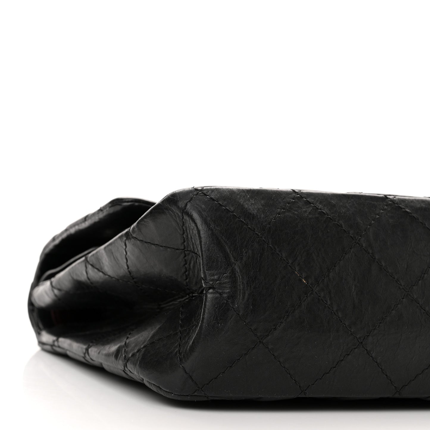 Aged Calfskin Quilted 2.55 Reissue 227 Flap Black