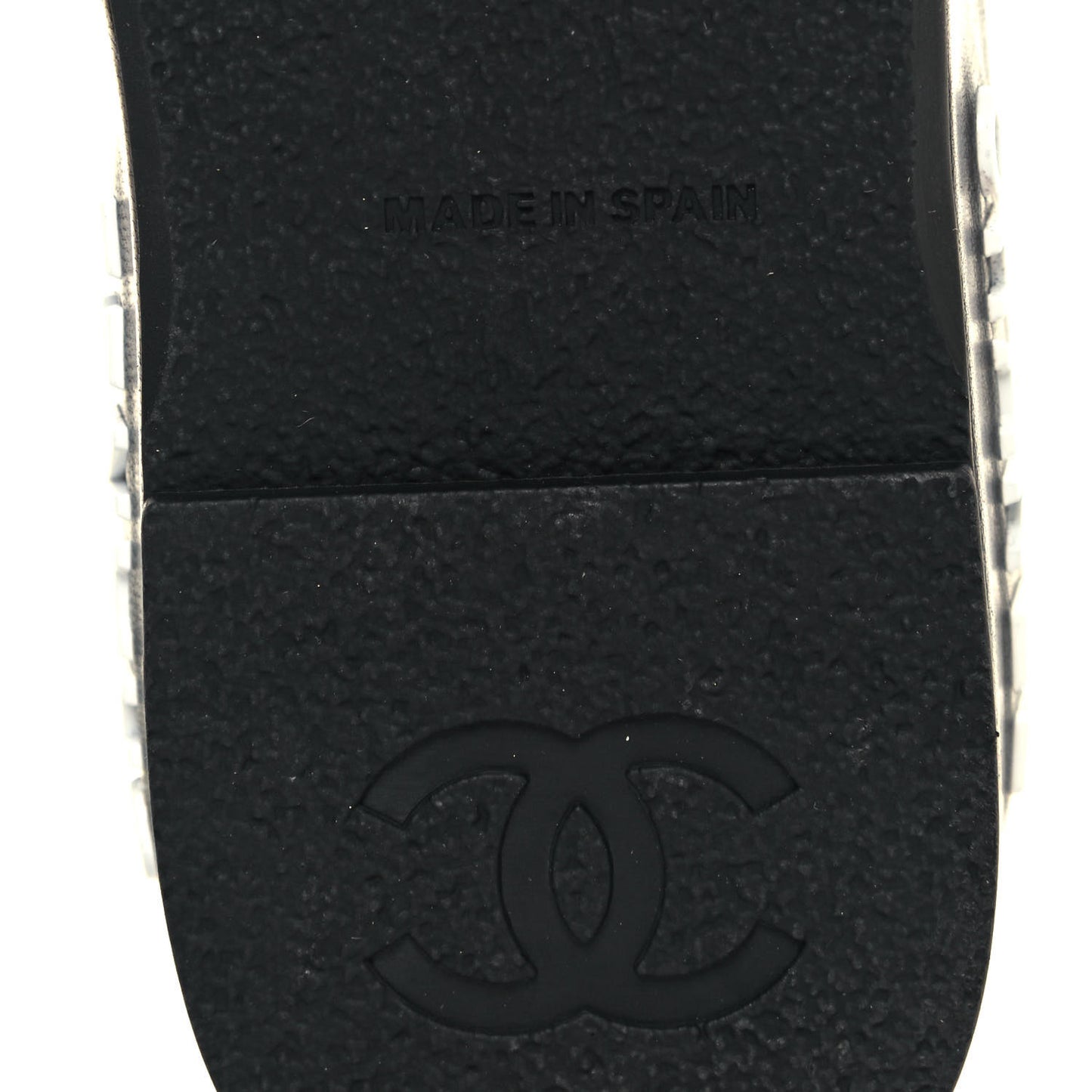 Lambskin Quilted CC Espadrille Slip On Sandals 38 Black